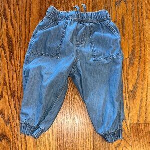 Janie & jack cotton Jogger Pants - Blue- 18-24mo